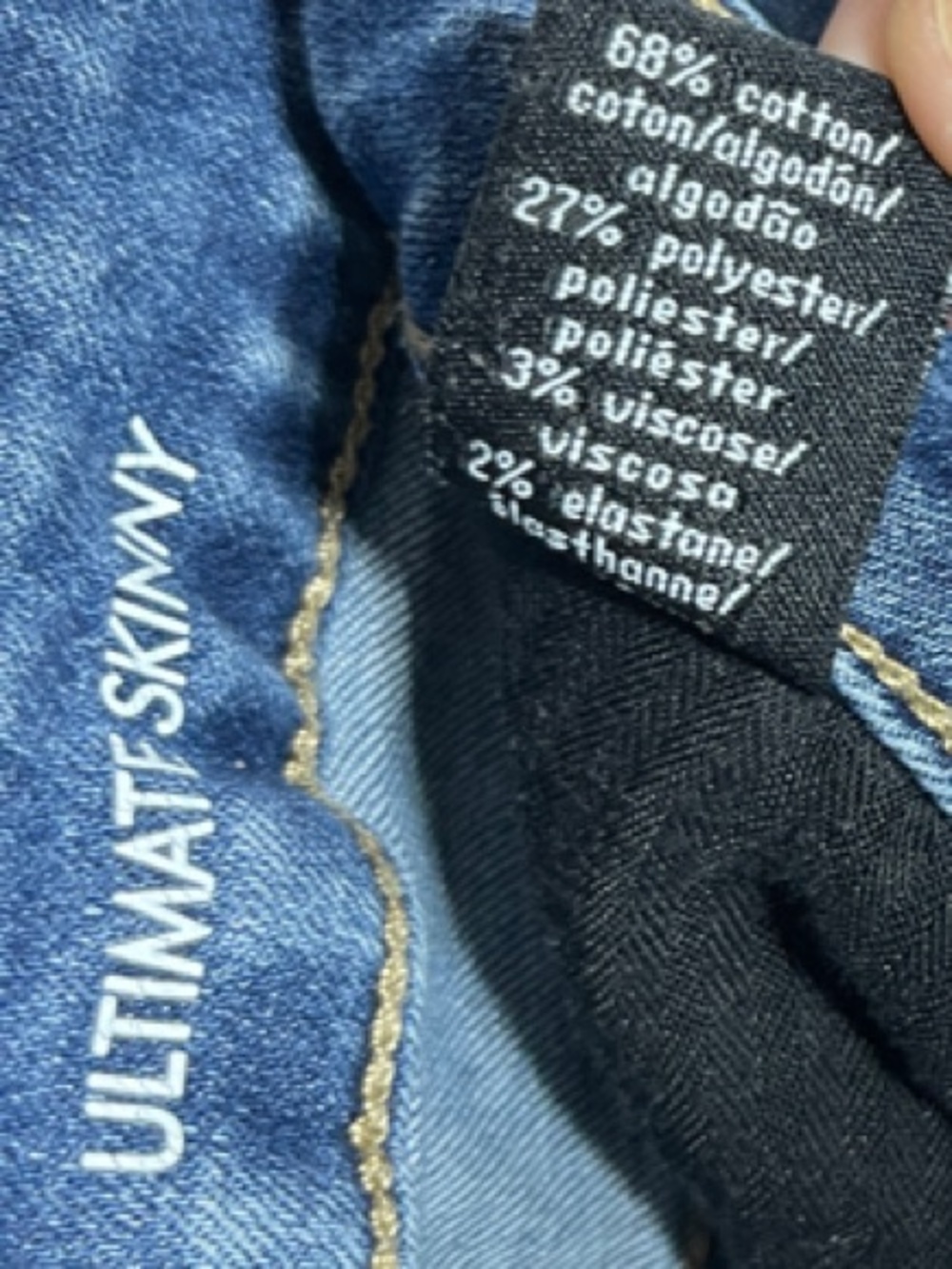 Calvin Klein Women’s Ultimate Skinny Medium Blue Distressed Cropped Jeans - Picture 3 of 4